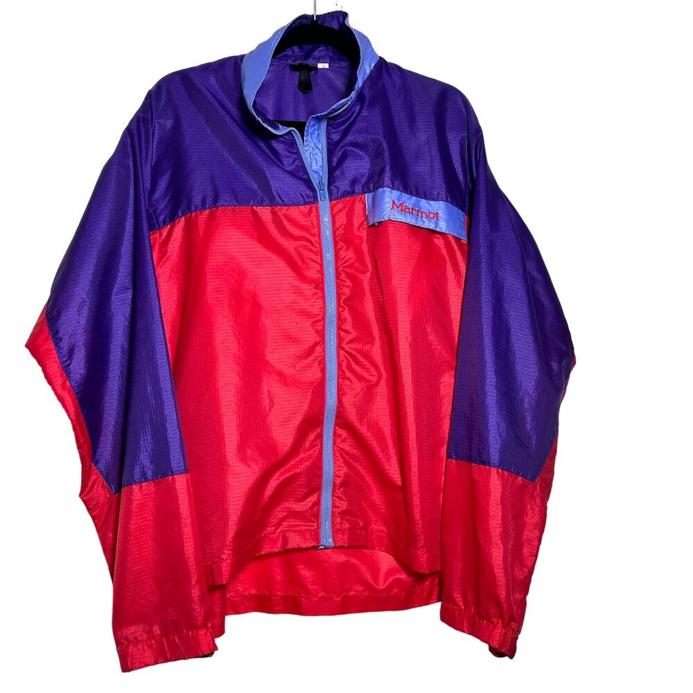 Marmot Women's Windbreaker Rain Coat Shell Packable Red Purple‎ Size Large